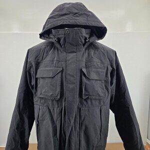 Duluth Trading Jacket Mens XL Black Whaleback Waterproof Work Coat Insulated